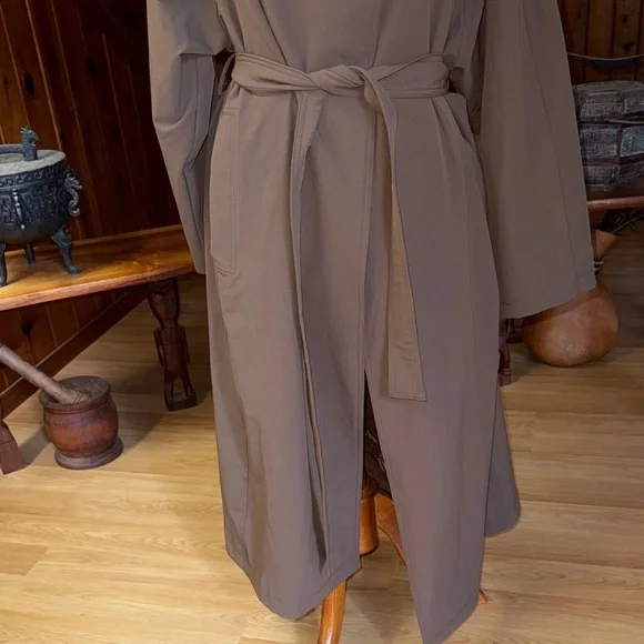 OGL NEW NWT size Medium Brown Belted Trench Coat waterproof - Picture 3 of 8